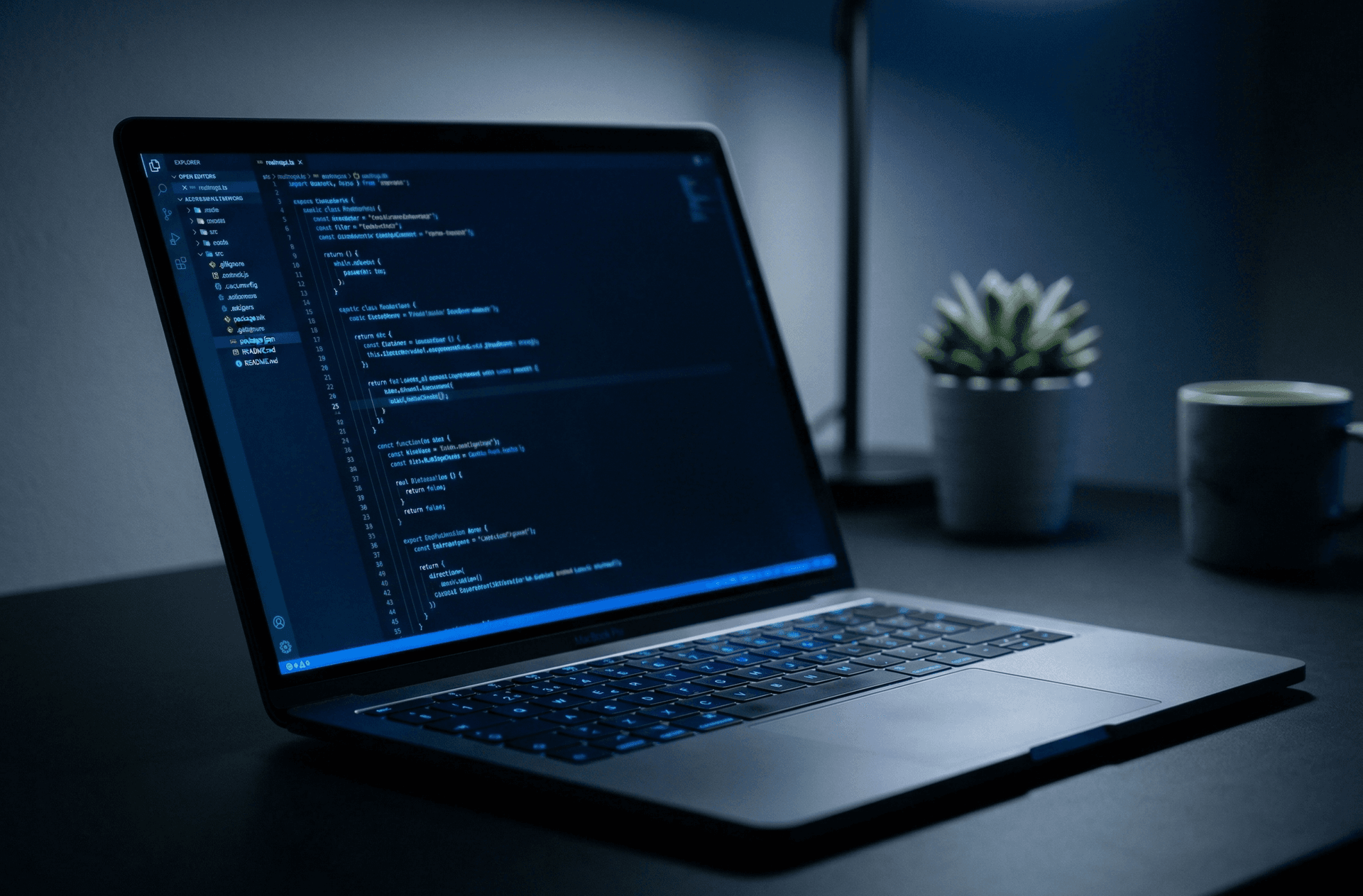 Professional tech workspace