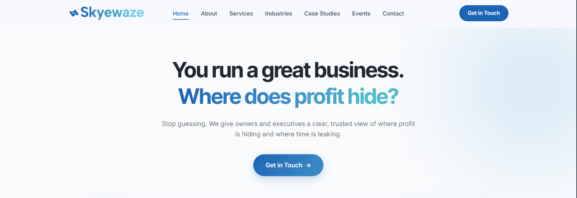 Skyewaze — profit intelligence platform